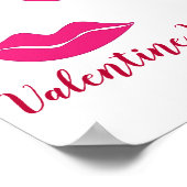 big lips kisses Valentijn wenst Poster (Hoek)