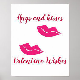 big lips kisses Valentijn wenst Poster