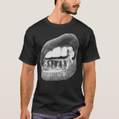Big Lips Y2k Mouth T Shirt - Grillz White T Shirt (Voorkant)