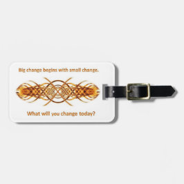 Big Little Change bagagelabel - goud