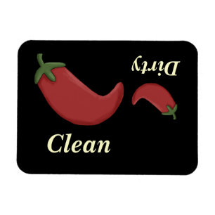 Big & Little Red Peppers Dishwaser Magnet Magneet