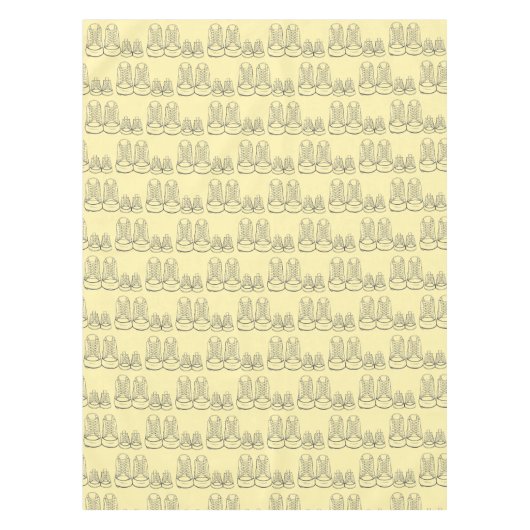 Big Little Shower New Baby Shower Sneaker Yellow Tafelkleed (Voorkant)