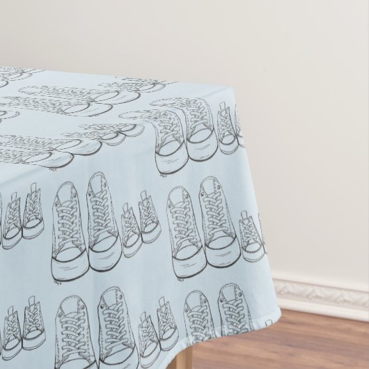 Big Little Shower New Baby Shower Sneakers Blue Bo Tafelkleed (Voorbeeld)