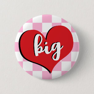 Big Little Sorority  Heart Button