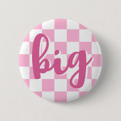 Big Little Sorority Retro Checkerboard Ronde Button 5,7 Cm (Voorkant)