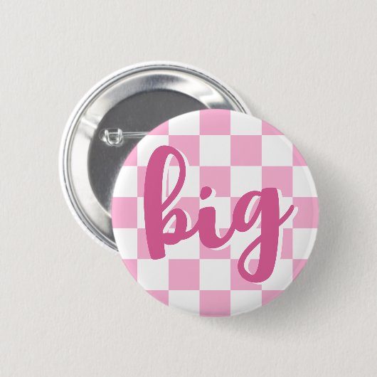 Big Little Sorority Retro Checkerboard Ronde Button 5,7 Cm (Voorkant /achterkant)