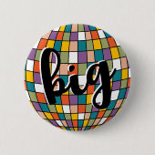 Big Little Sorority Retro Disco Ball Button (Voorkant)