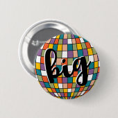 Big Little Sorority Retro Disco Ball Button (Voorkant /achterkant)