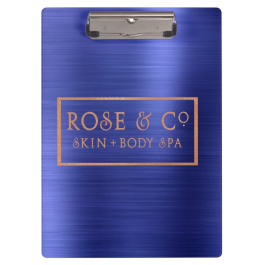 Big Logo Sapphire Cobalt Blue Metallic Klembord (Voorkant)