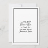 Big love. Big day. Save the date. Black Border Kaart (Achterkant)