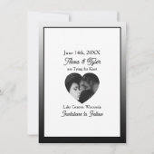 Big love. Big day. Save the date. Black Border Kaart (Achterkant)