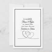 Big love. Big day. Save the date. Black Border Kaart (Achterkant)