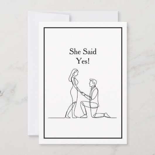 Big love. Big day. Save the date. Black Border Kaart (Voorkant)