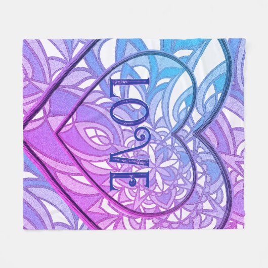 BIG LOVE FLEECE DEKEN (Voorkant (Horizontaal))