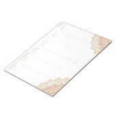 BIG LOVE  Gold Boho Mandala Weekly Planner Notitieblok (Schuin)