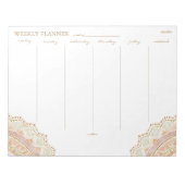 BIG LOVE  Gold Boho Mandala Weekly Planner Notitieblok (Voorkant)