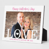 Big LOVE letters | Roze script moderne foto Fotoplaat (Zijkant)