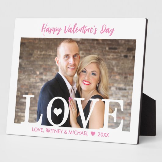 Big LOVE letters | Roze script moderne foto Fotoplaat (Zijkant)