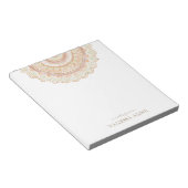 BIG LOVE Roos Gold Boho Mandala Notitieblok (Schuin)