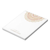 BIG LOVE Roos Gold Boho Mandala Notitieblok (Linkerzijde)