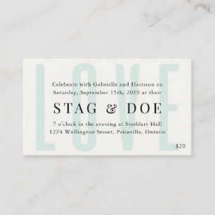 Big Love Stag and Doe Ticket // Robins Egg