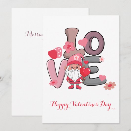 Big Love Valentijnsdag cadeaubon Kaart (Voorkant / Achterkant)