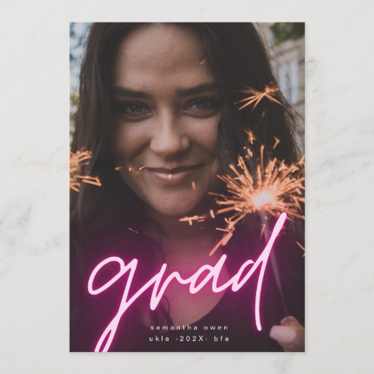 Big Lumo Lights Afstudeerder Moderne fotouniversit Aankondiging (Voorkant)