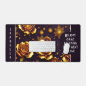 Big Luxury Gold Roos Modern Collectie Bureaumat (Keyboard & Muis)
