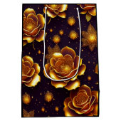 Big Luxury Gold Roos Modern Collectie Medium Cadeauzakje (Achterkant)