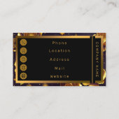 Big Luxury Gold Roos Modern Collectie Visitekaartje (Achterkant)