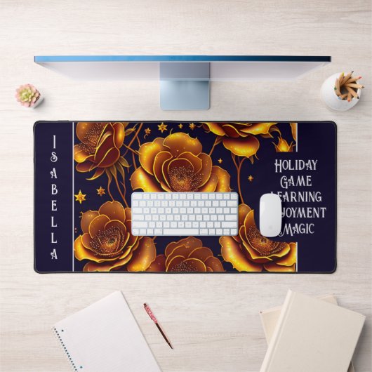 Big Luxury Gold Trendy Roos Collectie Bureaumat (Kantoor 1)