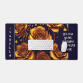 Big Luxury Gold Trendy Roos Collectie Bureaumat (Keyboard & Muis)