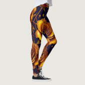 Big Luxury Gold Trendy Roos Collectie Leggings (Rechts)