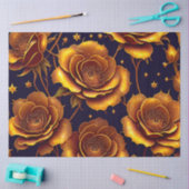 Big Luxury Gold Trendy Roos Collectie Tissuepapier (Craft)