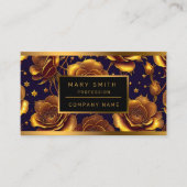 Big Luxury Gold Trendy Roos Collectie Visitekaartje (Voorkant)