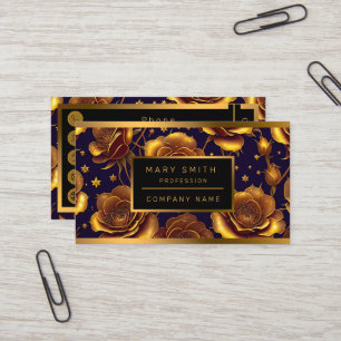 Big Luxury Gold Trendy Roos Collectie Visitekaartje