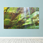 Big Lyon Herfsten, Mohican State Park, Ohio Canvas Afdruk (Insitu (Houten vloer))