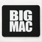 Big Mac Cool Unique And Funny Black White Muismat (Voorkant)