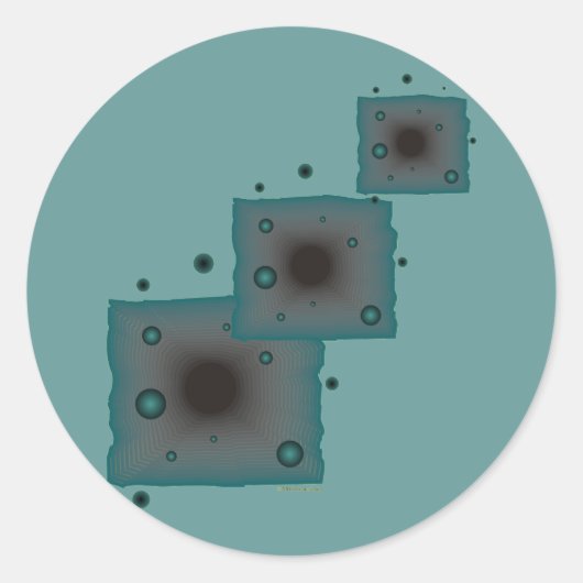 Big Machines wormgat science fiction zwart gat Ronde Sticker (Voorkant)