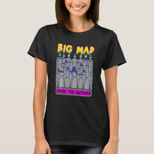 Big Mad NPC Meme Grey People Face Mask Meme T-shirt