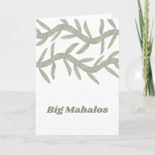 Big Mahalos Bedankkaart (Voorkant)