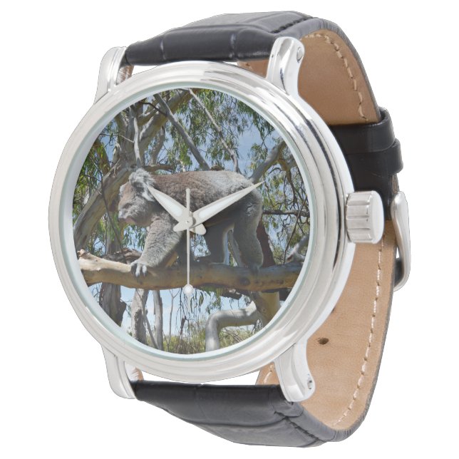 Big Male Australian Koala Beer, Horloge (Gekanteld)