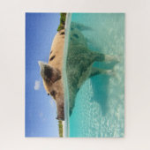 Big Mama Pig in het water Jigsee Puzzle Legpuzzel (Verticaal)