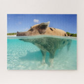 Big Mama Pig in het water Jigsee Puzzle Legpuzzel (Horizontaal)