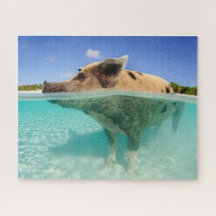Big Mama Pig in het water Jigsee Puzzle