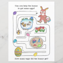 Big Maze Kleurplaat Paas Bunny Activity Sheet