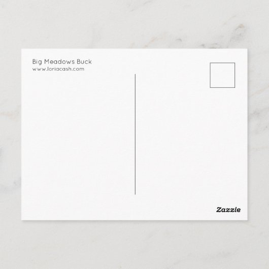 Big Meadows Buck Briefkaart (Achterkant)