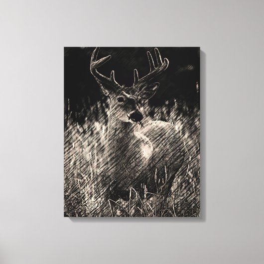 Big Meadows Buck Stretted Canvas Print (Voorkant)