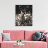 Big Meadows Buck Stretted Canvas Print (Insitu (Woonkamer))