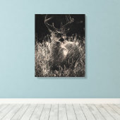 Big Meadows Buck Stretted Canvas Print (Insitu (Houten vloer))